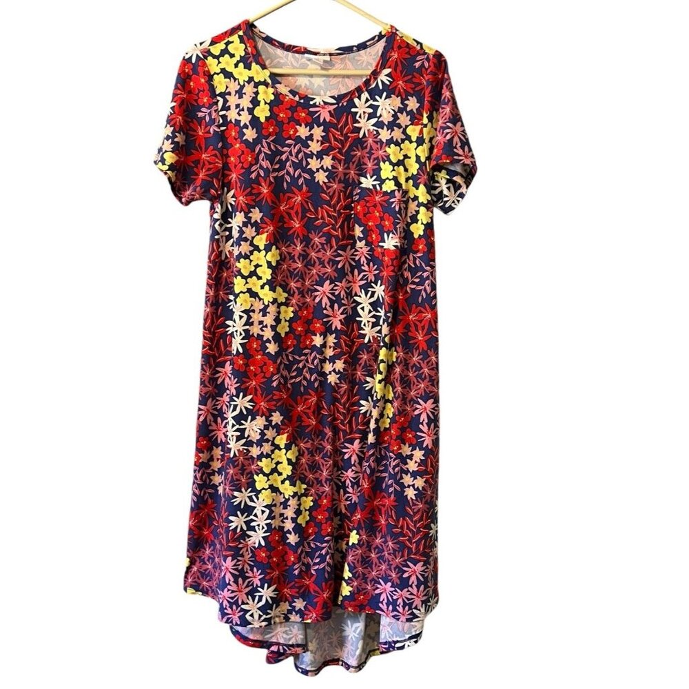 LuLaRoe Hi-Low Women Dress Size Small Floral Colorful Loungewear Comfy Preppy